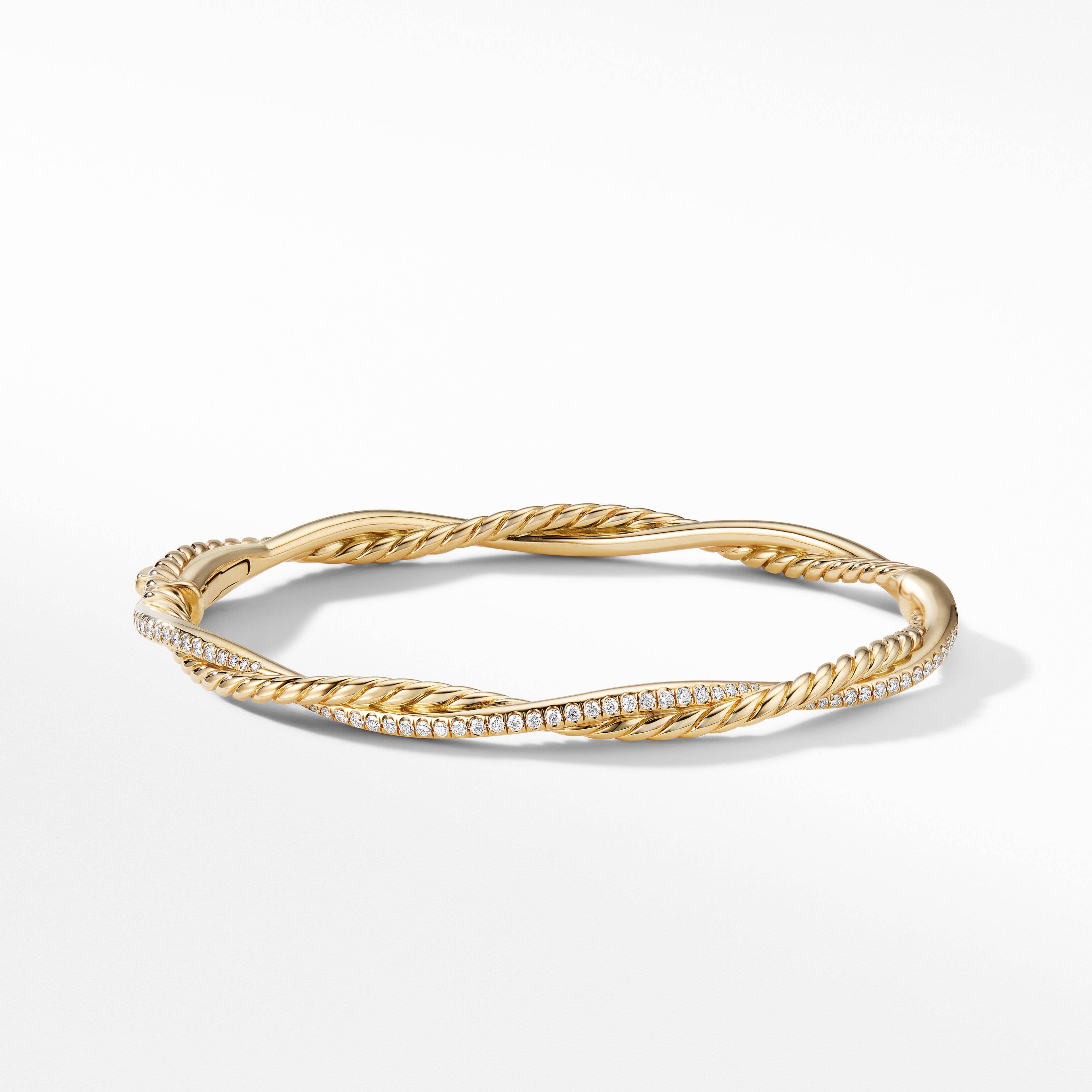 Petite Infinity Bracelet in 18K Yellow Gold with Pavé Diamonds