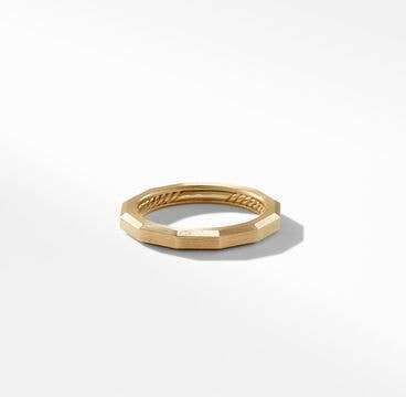 DY Delaunay Faceted Band Ring in 18K Yellow Gold