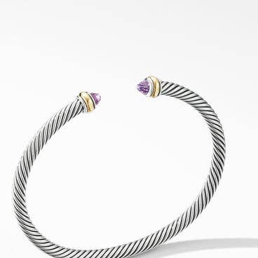 Cable Classic Collection® Bracelet with Amethyst and 18K Yellow Gold
