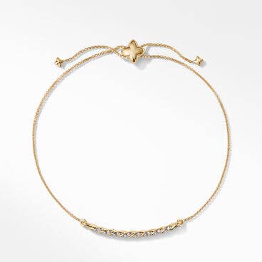 Petite Pavé Station Chain Bracelet in 18K Yellow Gold with Diamonds