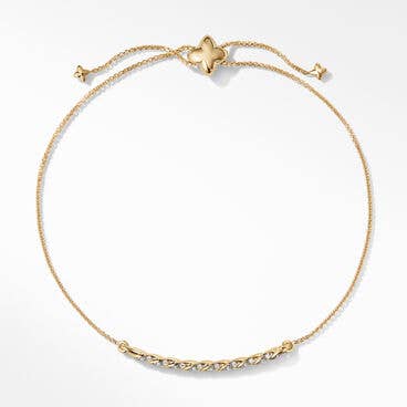 Petite Pavéflex Station Chain Bracelet in 18K Yellow Gold with Diamonds