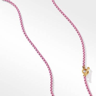 DY Bel Aire Chain Necklace in Blush with 14K Yellow Gold Accents