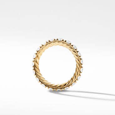 DY Eden Band Ring in 18K Yellow Gold with Diamonds, 3.6mm