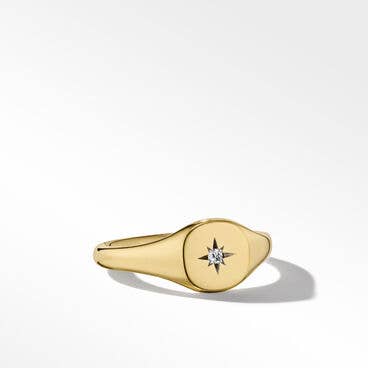 Cable Collectables® Starset Pinky Ring in 18K Yellow Gold with Diamond