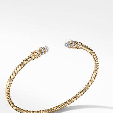 Petite Helena Bracelet in 18K Yellow Gold with Pavé Diamonds