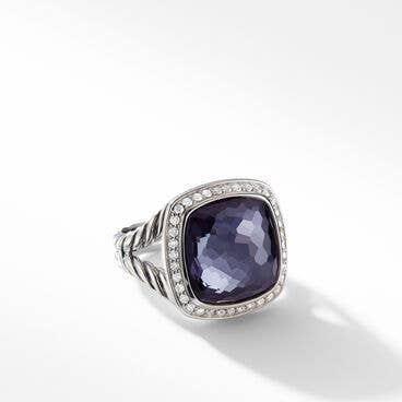 Albion® Ring in Sterling Silver with Lavender Amethyst and Pavé Diamonds