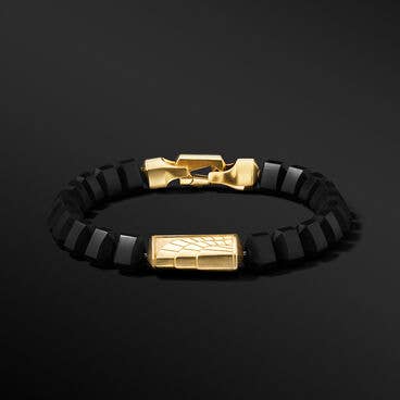 Empire Bead Bracelet with Black Onyx and 18K Yellow Gold