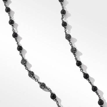 Spiritual Beads Rosary Necklace in Sterling Silver, 6mm