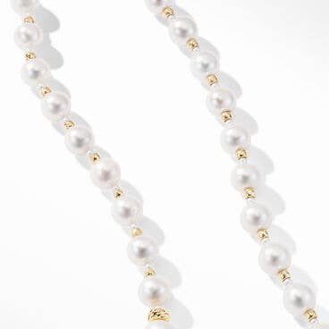 DY Signature Graduated Pearl Necklace with 18K Yellow Gold