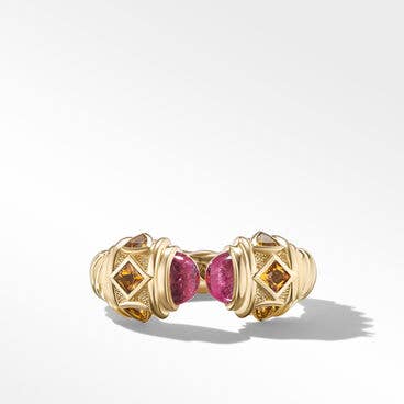 Renaissance® Color Ring in 18K Yellow Gold with Rubellite and Madeira Citrine