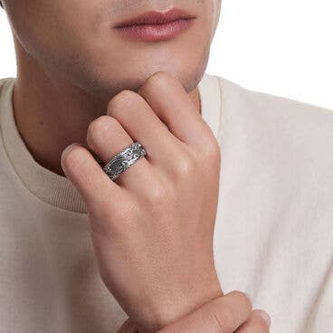 Waves Band Ring in Sterling Silver