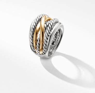 Crossover Ring with 14K Yellow Gold