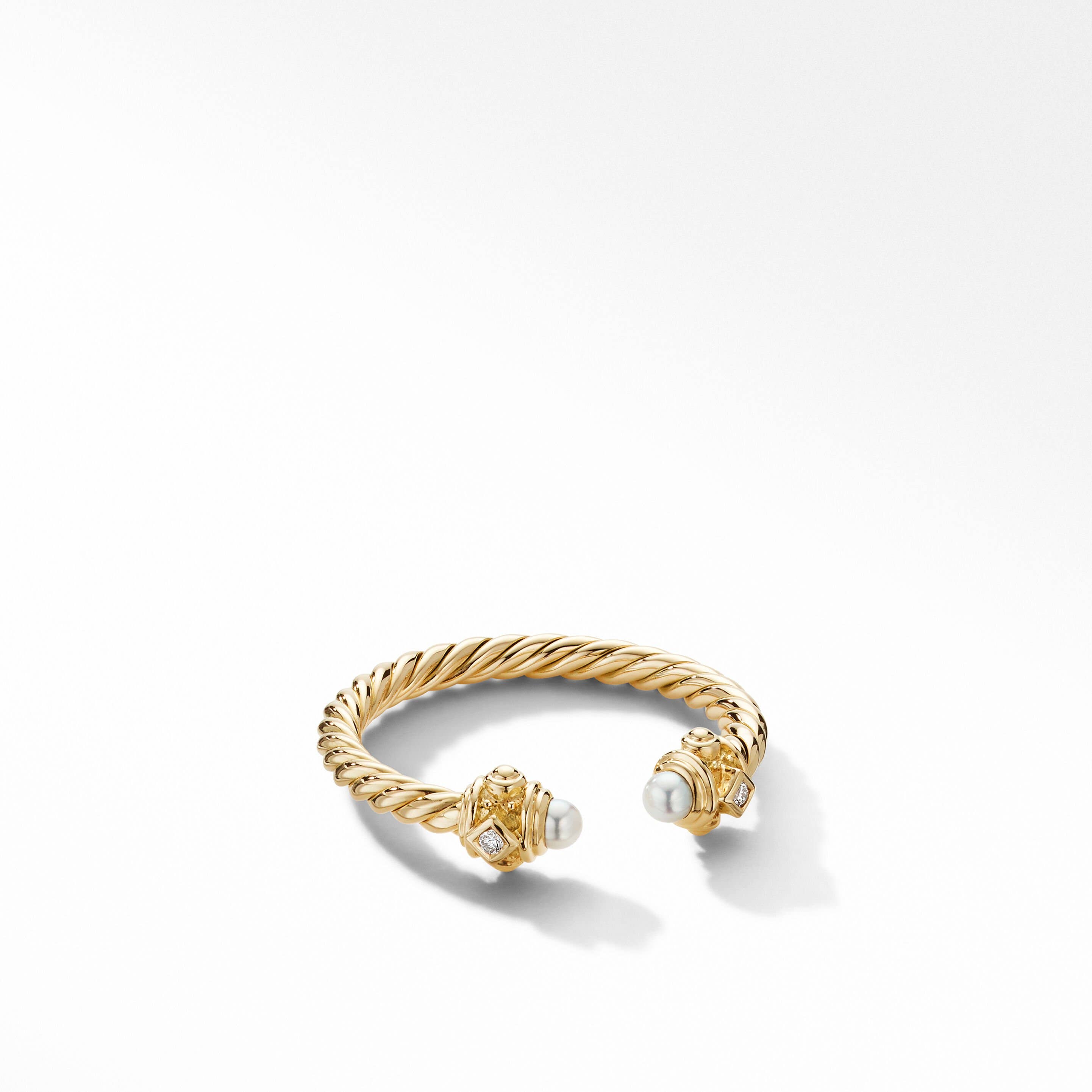 Renaissance Color Ring in 18K Yellow Gold with Pearls and Diamonds