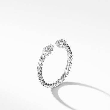 Renaissance Ring in 18K White Gold with Pavé, 2.3mm