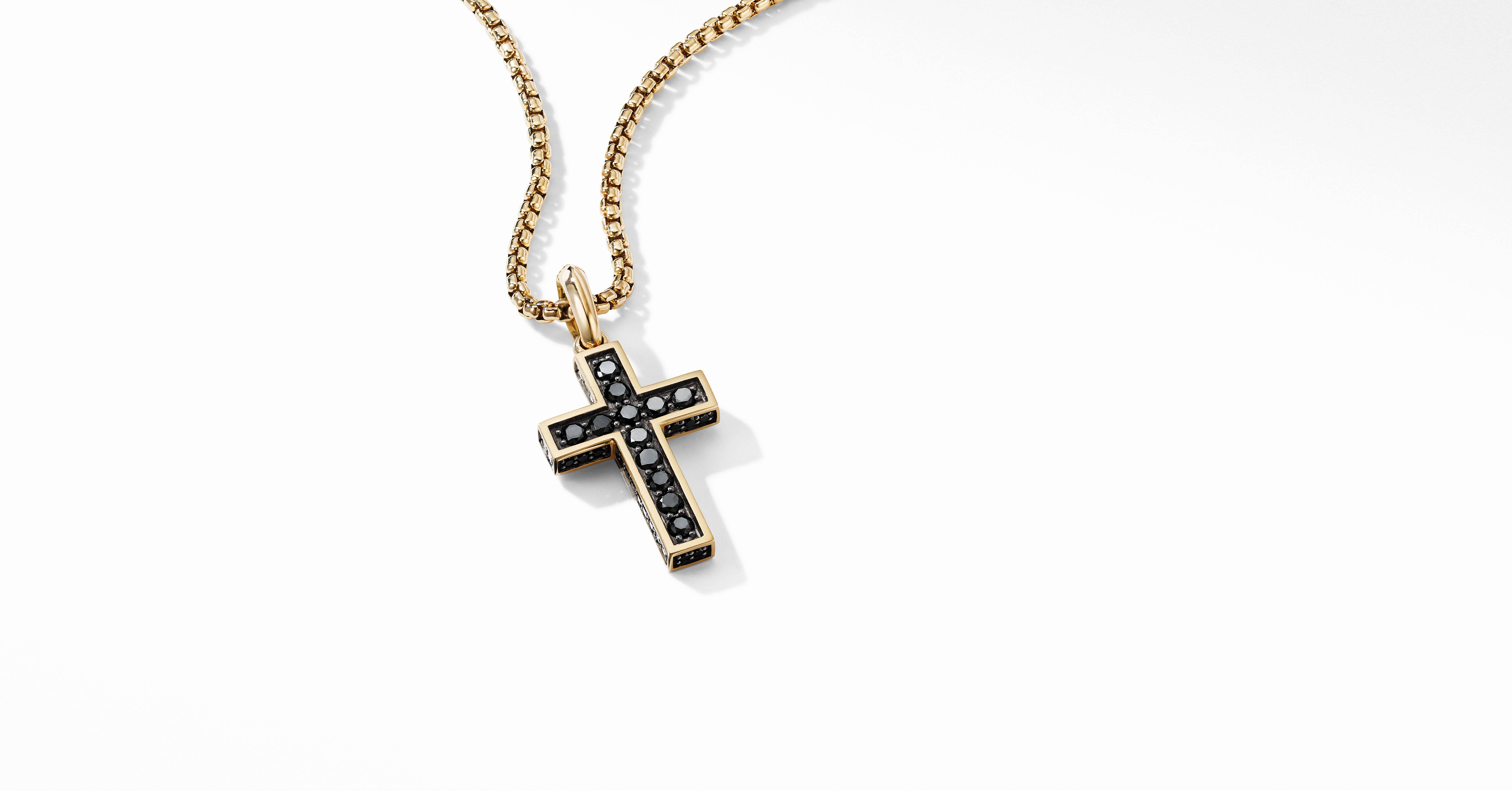 Cross Pendant in 18K Yellow Gold with 