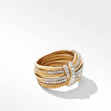 Angelika™ Ring in 18K Yellow Gold with Pavé Diamonds