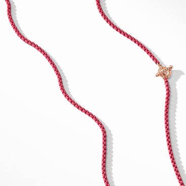 DY Bael Aire Chain Necklace in Coral with 14K Rose Gold Accents