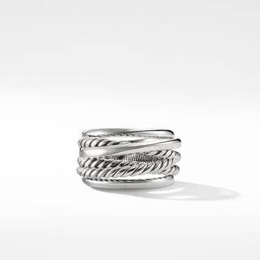 Crossover Ring in Sterling Silver, 14.7mm