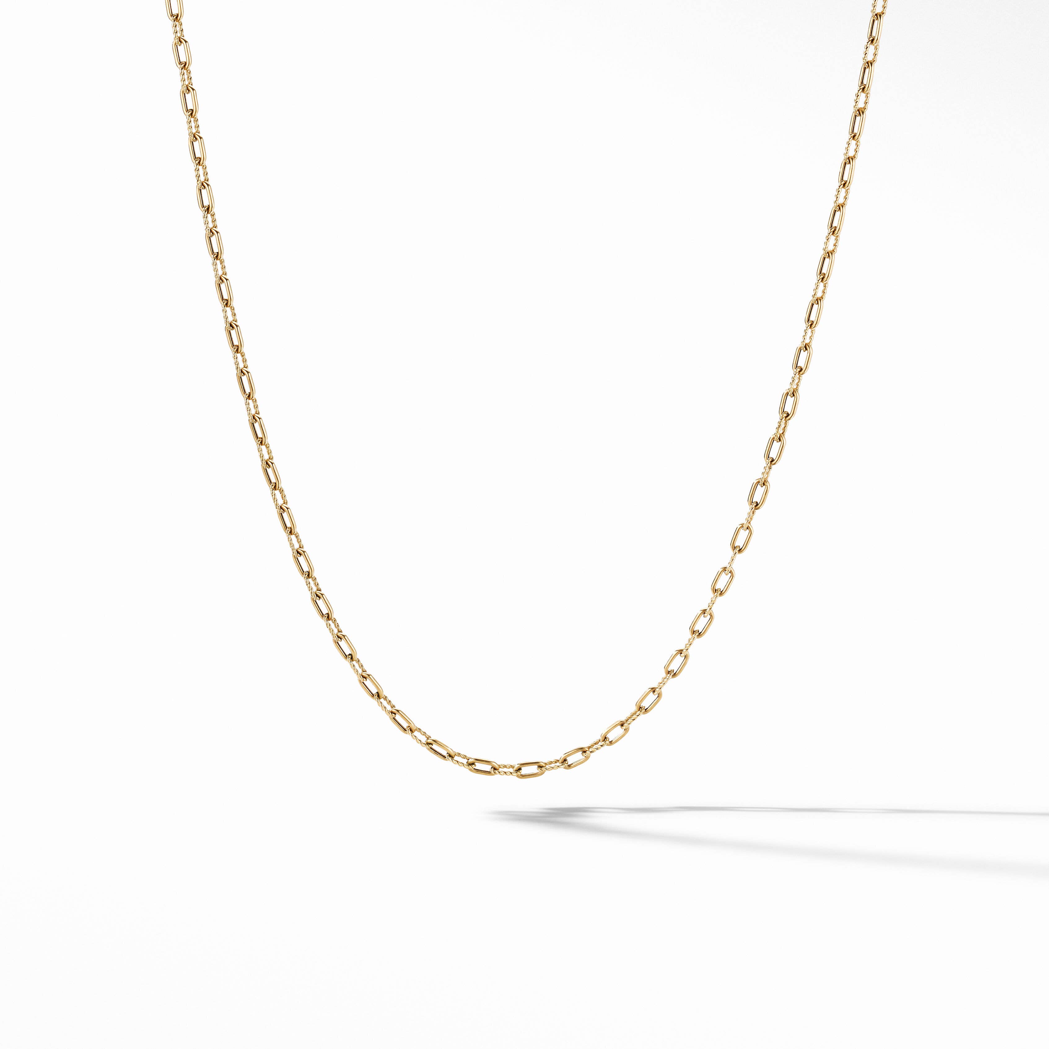Cable and Smooth Link Chain in 18K Yellow Gold