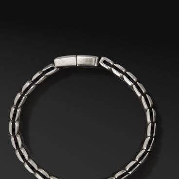 Chevron Woven Bracelet with Pavé Black Diamonds
