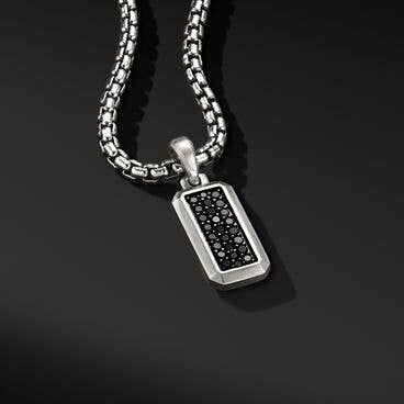 Streamline® Amulet in Sterling Silver with Pavé Black Diamonds
