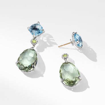 Chatelaine® Drop Earrings with Prasiolite, Blue Topaz and Peridot