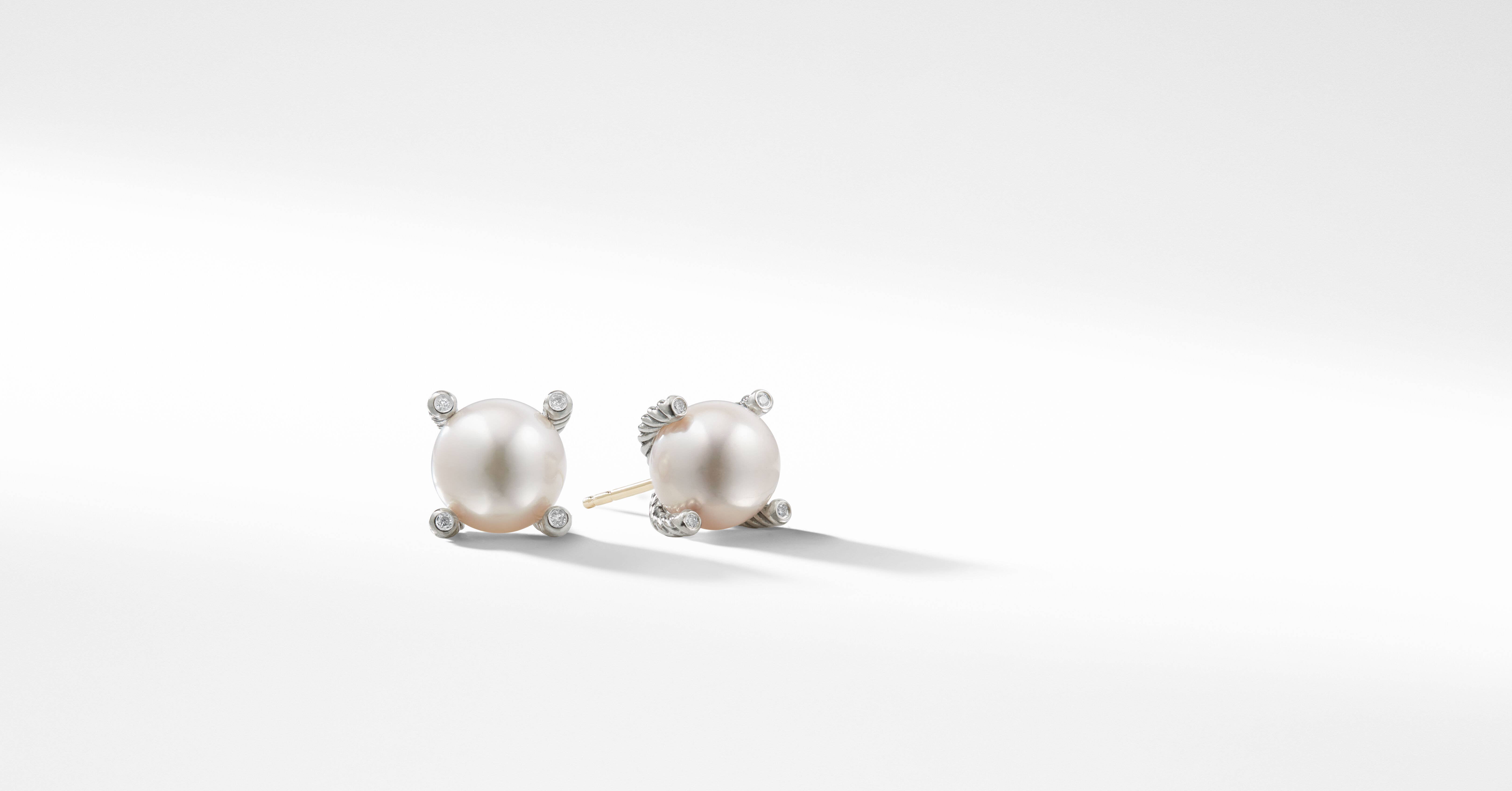 Sterling Silver Pearl Encased Stud Earrings  Sophie Oliver Jewellery