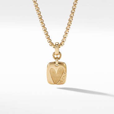 SY Heart Amulet in 18K Yellow Gold