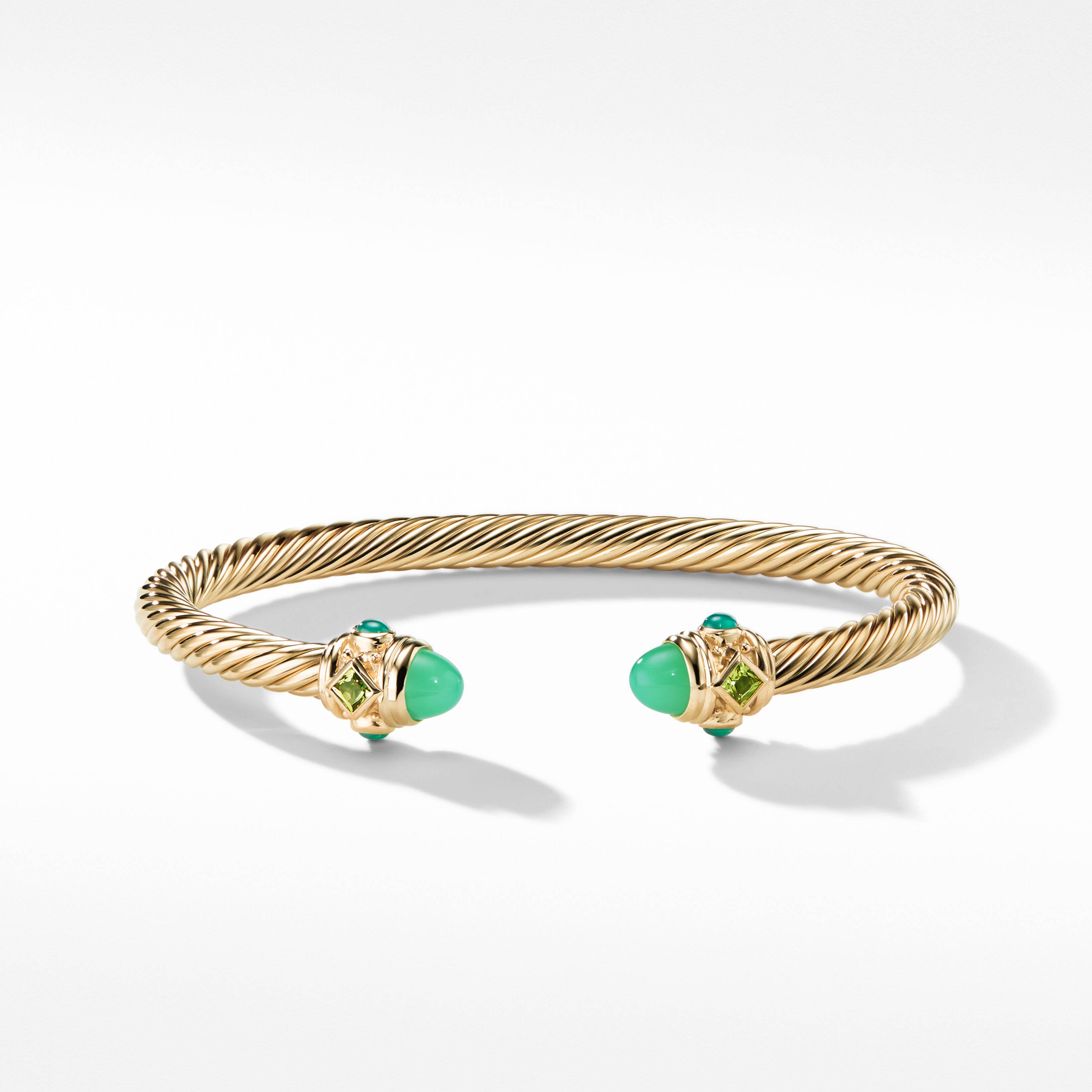 Renaissance Colour Bracelet in 18K Yellow Gold with Chrysoprase, Peridot and Green Onyx