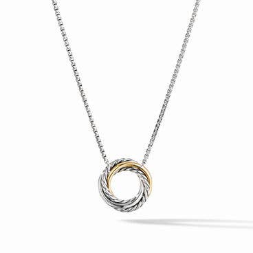 Crossover Pendant Necklace with 18K Yellow Gold