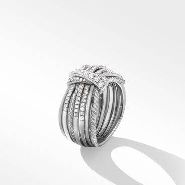Angelika™ Ring in Sterling Silver with Pavé Diamonds