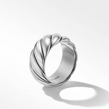Sculpted Cable Band Ring in Sterling Silver