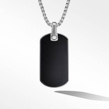 Streamline® Tag in Sterling Silver with Black Onyx