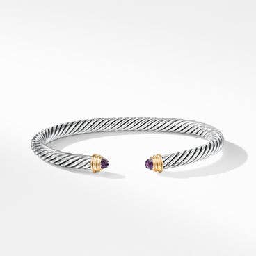 Cable Classics Petite Colour Bracelet with Amethyst and 14K Yellow Gold