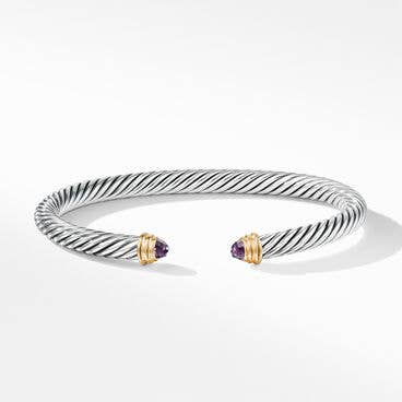 Cable Classics Petite Color Bracelet with Amethyst and 14K Yellow Gold