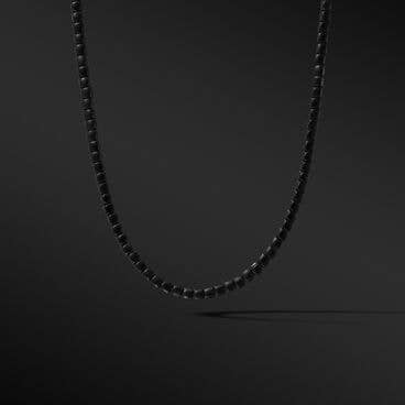 Spiritual Beads Cushion Necklace in Sterling Silver with Black Onyx