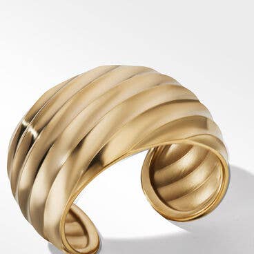 Cable Edge Bracelet in Recycled 18K Yellow Gold, 40mm