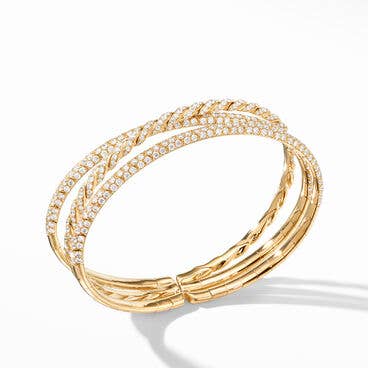 Pavéflex Three Row Bracelet in 18K Yellow Gold with Diamonds