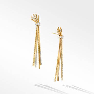 Angelika™ Drop Earrings in 18K Yellow Gold with Pavé Diamonds