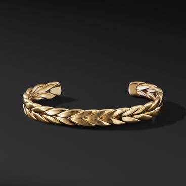 Chevron Woven Cuff Bracelet in 18K Yellow Gold