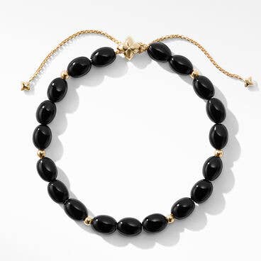 Bijoux Bead Bracelet with Black Onyx and 18K Yellow Gold