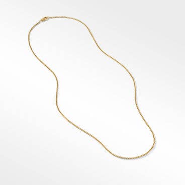 Box Chain Necklace in 18K Yellow Gold, 1.7mm