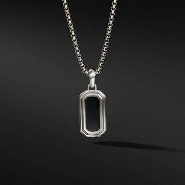Deco Amulet in Sterling Silver with Black Onyx