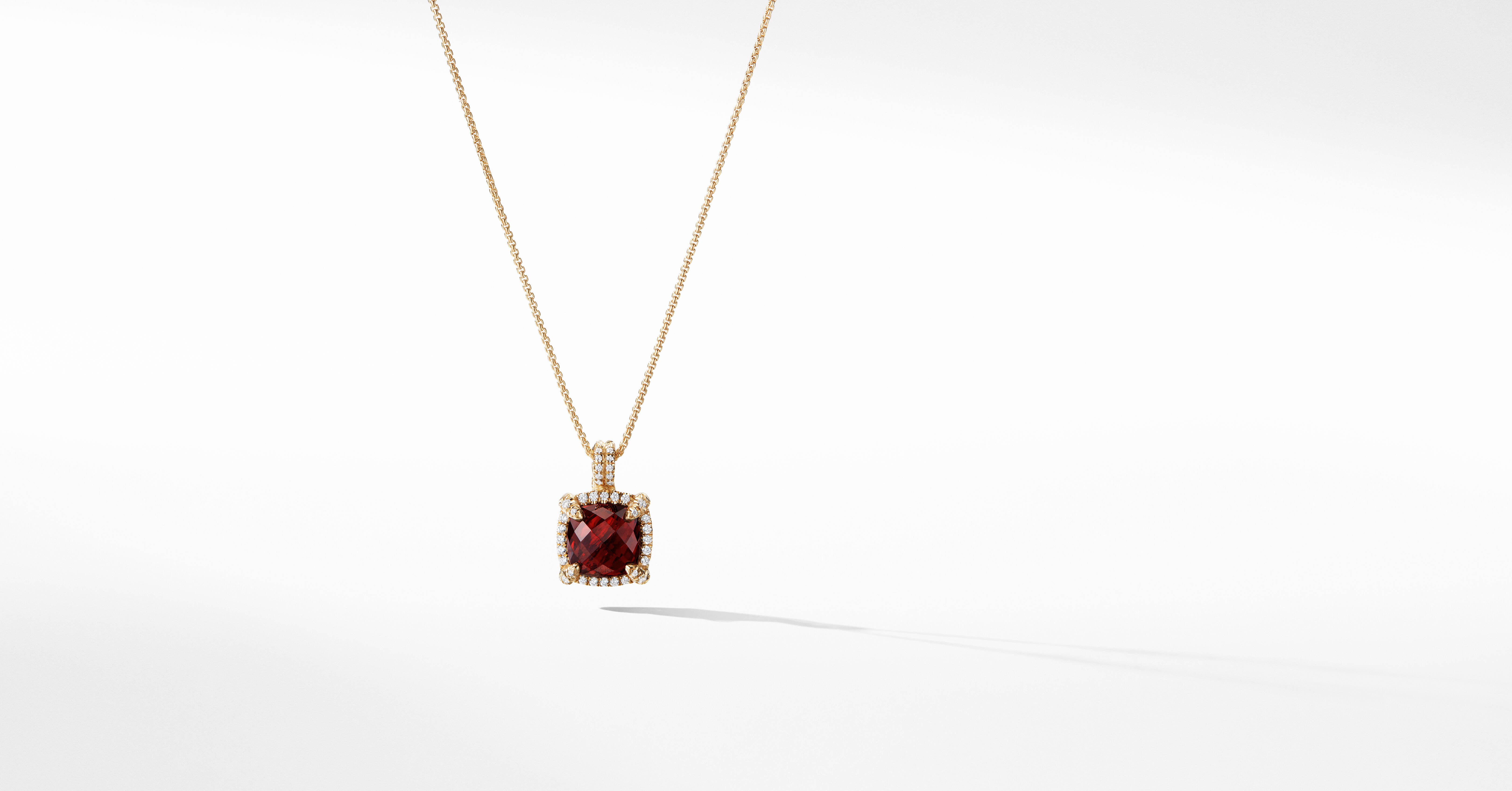 Chatelaine® Pavé Bezel Pendant Necklace 