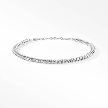 Sculpted Cable Necklace in Sterling Silver