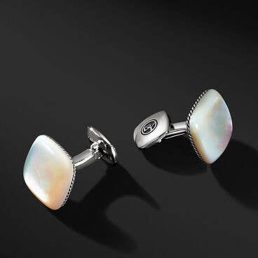 Streamline® Cushion Cufflinks with Mother of Pearl