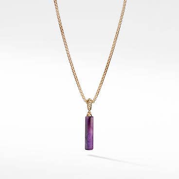 Barrel Amulet with Amethyst and 18K Yellow Gold