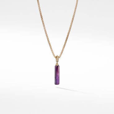 Barrel Amulet with Amethyst and 18K Yellow Gold
