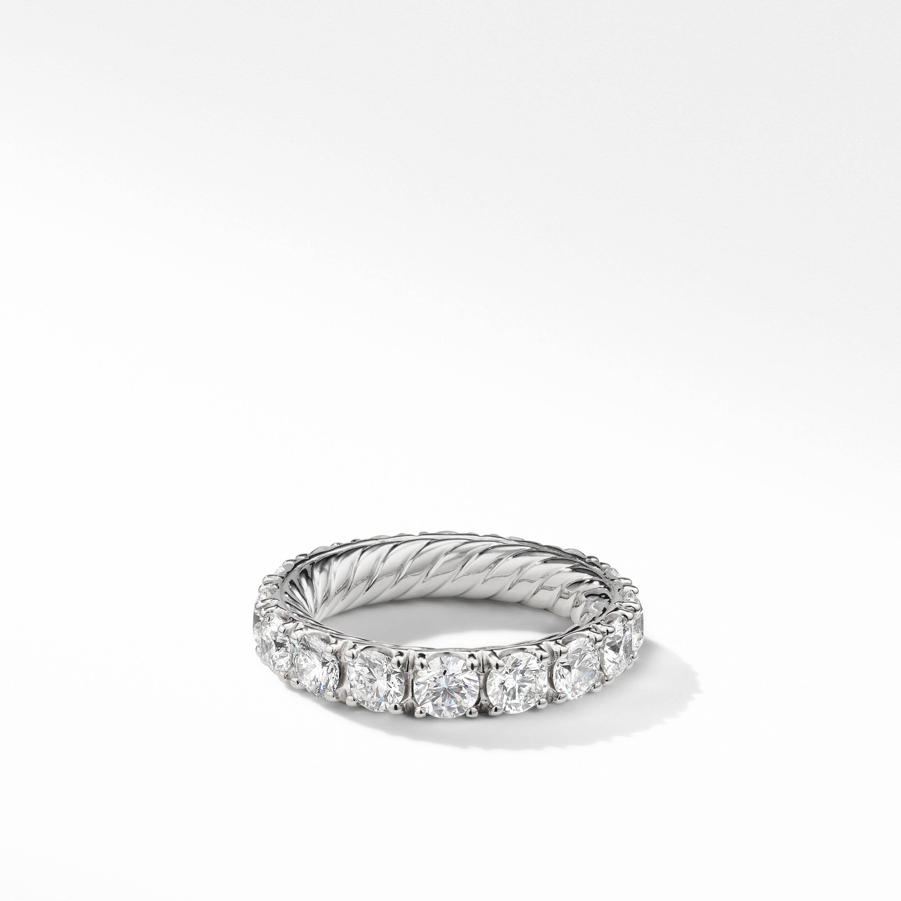 DY Eden Eternity Band Ring in Platinum with Diamonds