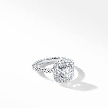 DY Capri Engagement Ring in Platinum, Cushion